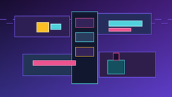 Abstract phone notification cards, privacy lock, and muted alerts representing adult creator notification privacy.